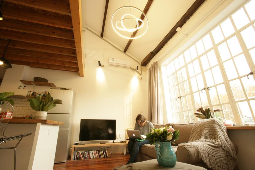 Ferienwohnung Fx78 Loft & Terrace Shanghai Exterior foto
